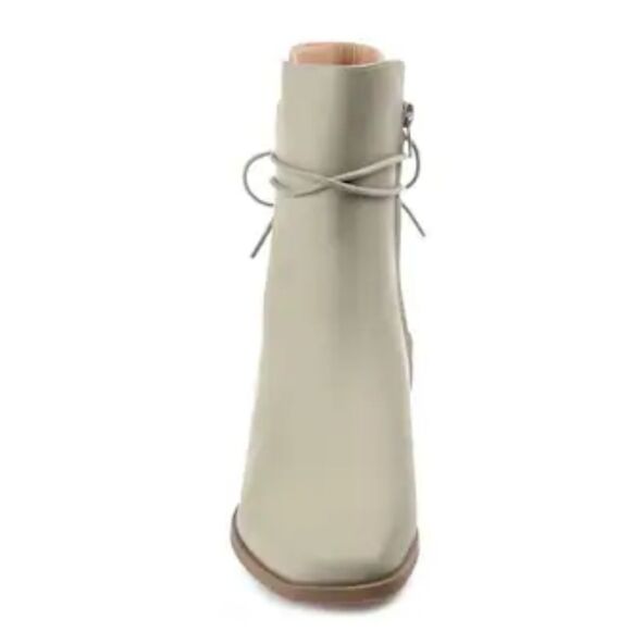 New Journee Collection Vannder Bootie olive gray leather high boot size 7 - Picture 2 of 7